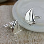 Sterling Silver Sailing Boat Cufflinks, thumbnail 1 of 7