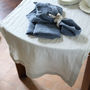 Stone Washed Silver Linen Table Runner, thumbnail 3 of 3