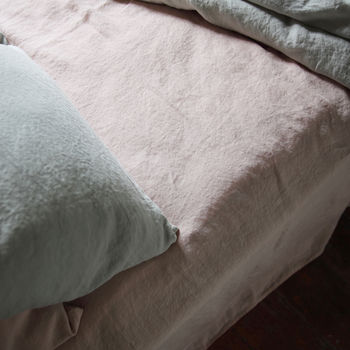 Stone Washed Pure Linen Fitted Sheet, 6 of 10