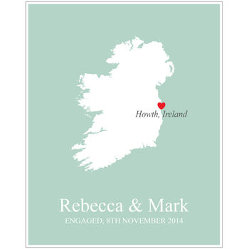 Engaged In Ireland Personalised Print, 9 of 11