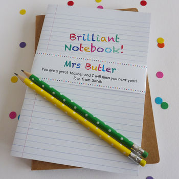 Brilliant Teacher Personalised Notebook, 9 of 10