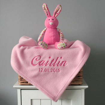 Personalised Baby's Blanket In Pink, 3 of 9