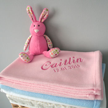 Personalised Baby's Blanket In Pink, 5 of 9