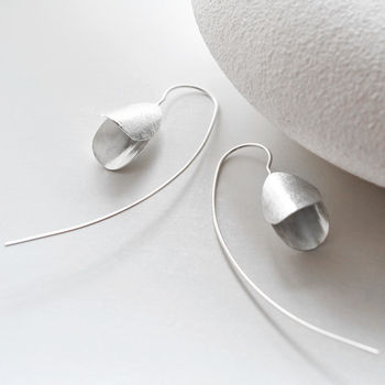 Sterling Silver Snowdrop Earrings, 2 of 5