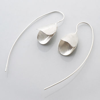 Sterling Silver Snowdrop Earrings, 3 of 5