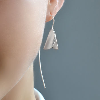 Sterling Silver Snowdrop Earrings, 4 of 5