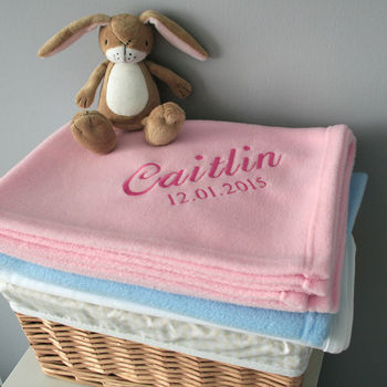 Personalised Baby's Blanket In Pink, 6 of 9