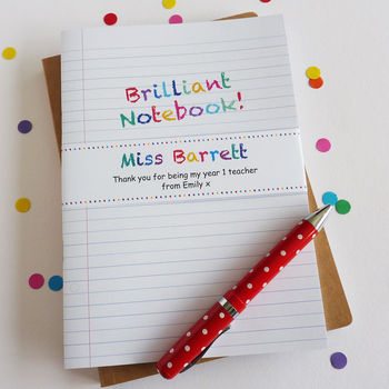 Brilliant Teacher Personalised Notebook, 10 of 10