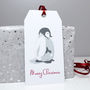 'Merry Christmas' Penguin Gift Tag, thumbnail 2 of 2