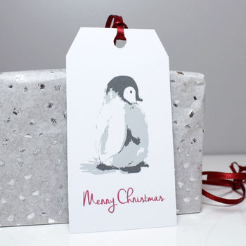 'Merry Christmas' Penguin Gift Tag, 2 of 2
