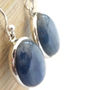 Large Blue Kyanite Silver Earrings, thumbnail 4 of 5