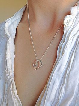Eternity Heart Solid Gold And Silver Pendant, 3 of 5