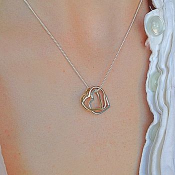 Eternity Heart Solid Gold And Silver Pendant, 4 of 5
