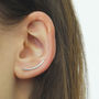 Curved Spike Sterling Silver Ear Cuff Earrings, thumbnail 1 of 5