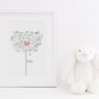Personalised New Baby Girl Happiness Tree Print, thumbnail 4 of 12