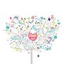 Personalised New Baby Girl Happiness Tree Print, thumbnail 5 of 12