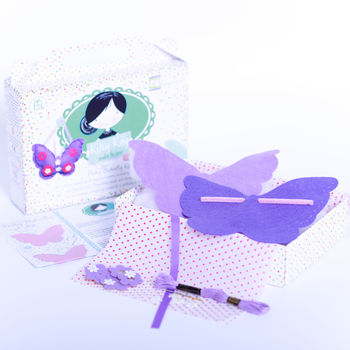 Making Butterfly Gift Sewing Craft Kit In Purple, 2 of 4