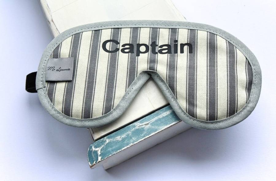 Men's Luxury Sleep Mask 'captain' By Love Lammie & Co