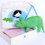 Activity Boys Green Dinosaur Craft Sewing Kit Gift, thumbnail 1 of 4