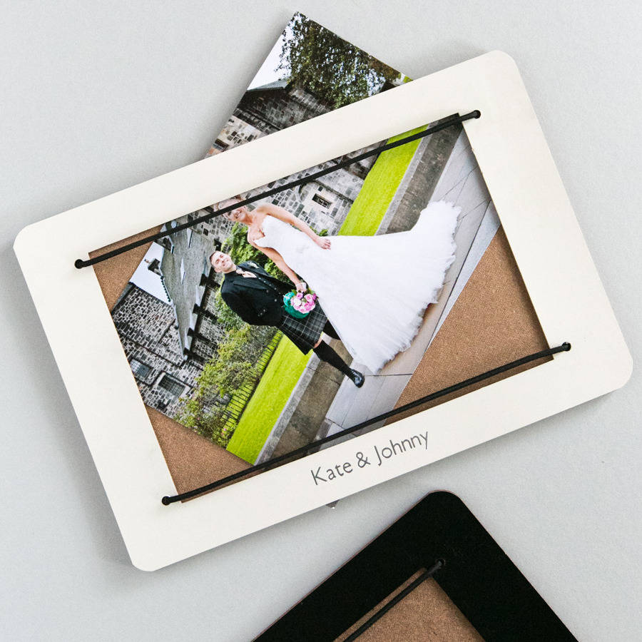 Personalised Leather Wedding Photo Frame By Be Golden