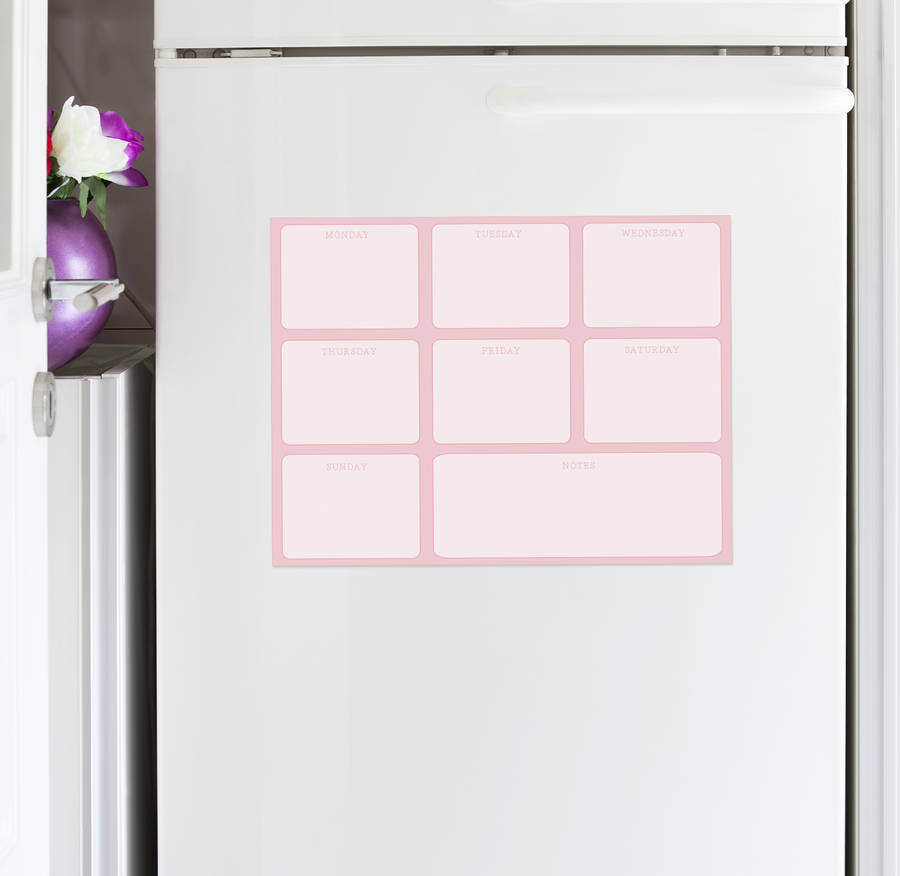dry wipe fridge planner plain by leonora hammond
