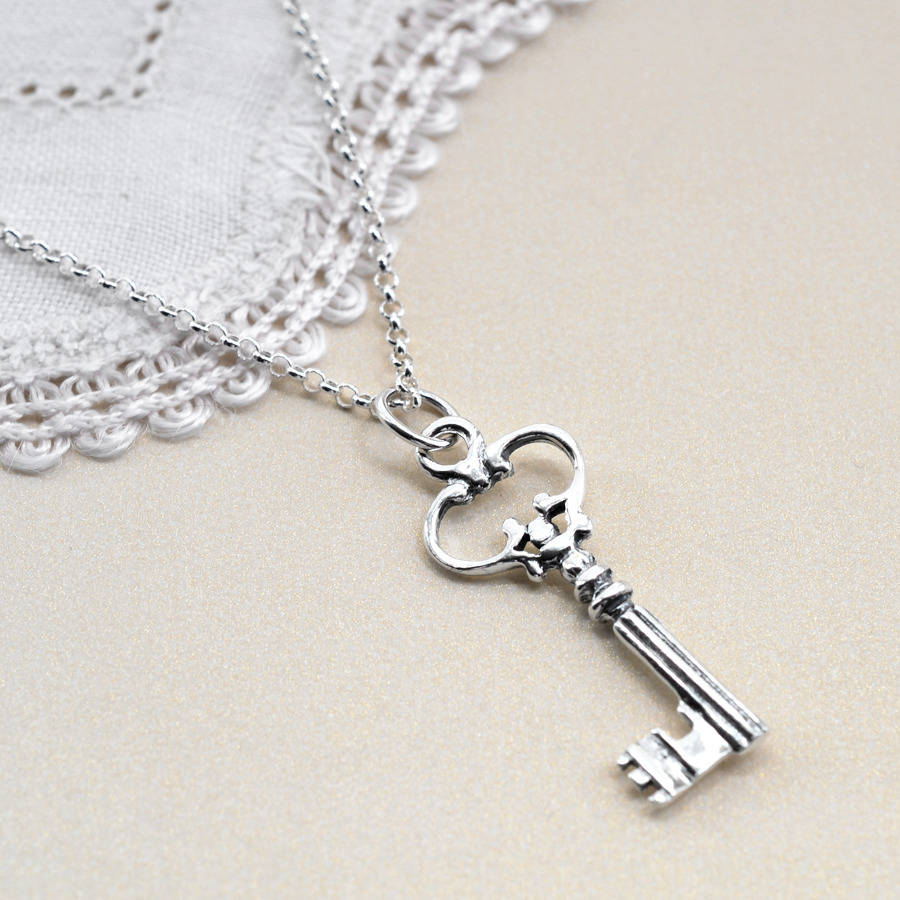 Sterling Silver Crown Key Necklace By Martha Jackson Sterling Silver ...
