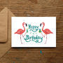 Happy Birthday Flamingos Card, thumbnail 1 of 1