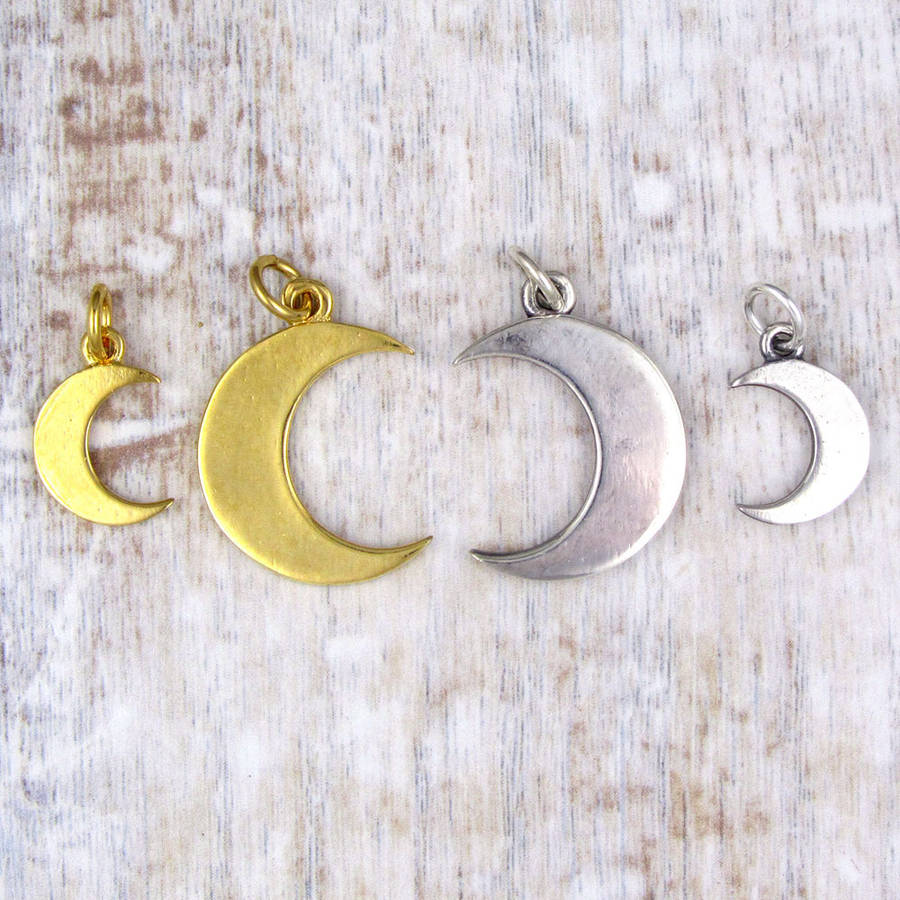 crescent moon charm by black pearl
