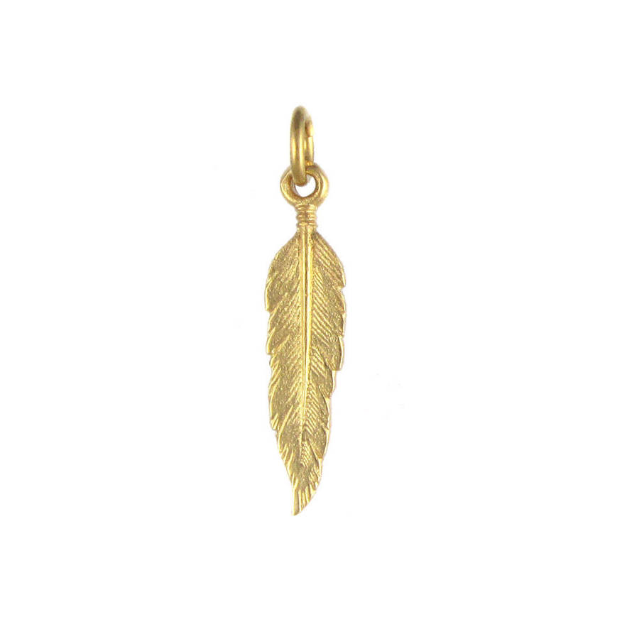 feather charm by black pearl | notonthehighstreet.com