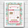 Personalised Baby's First Year Print 'Floral Delight', thumbnail 4 of 4