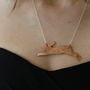 Copper Hare Necklace, thumbnail 1 of 2