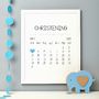 Personalised Christening Date Print, thumbnail 1 of 4