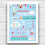 Personalised Baby's First Year Print 'Hot Air Balloon', thumbnail 3 of 3