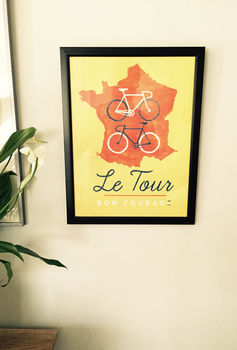 Tour De France Cycling Poster By Bon Courage | notonthehighstreet.com