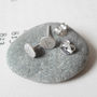 Personalised Message Earring Studs In Sterling Silver, thumbnail 3 of 6