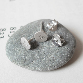Personalised Message Earring Studs In Sterling Silver, 3 of 6