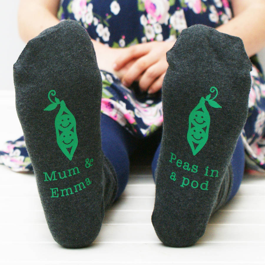 personalised peas in a pod women's socks by sparks clothing ...