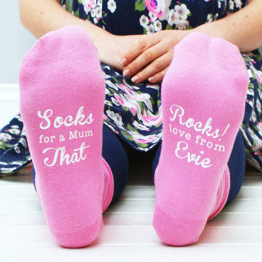 Personalised Womens You Rock Socks By Sparks And Daughters