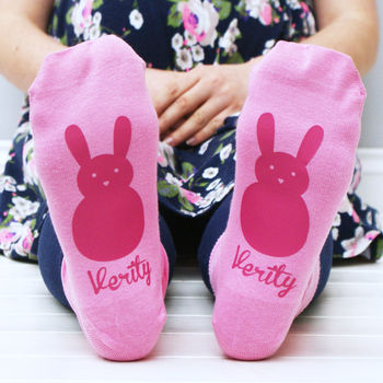 Personalised Women's Bunny Rabbit Socks, 3 of 6
