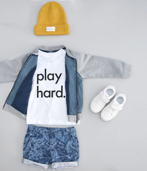 'Play Hard' Child's T Shirt, 4 of 10
