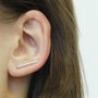 Beaded Sterling Silver Ear Cuff Earrings, thumbnail 2 of 6