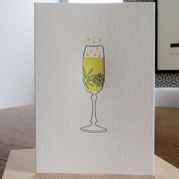 'Raise A Glass' Letterpress Card, 3 of 3