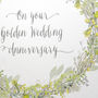 Personalised Golden Wedding Anniversary Canvas Print, thumbnail 2 of 2
