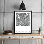 Manchester Map Art Print Limited Edition, thumbnail 5 of 5