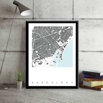 Barcelona Map Art Print Limited Edition, 4 of 4
