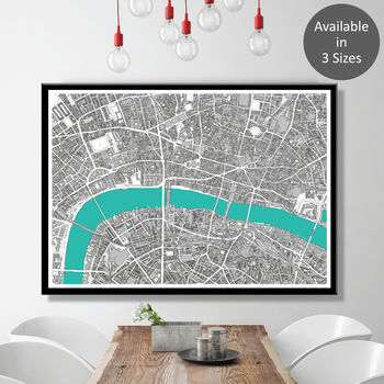 London Map Art Print Hand Drawn Limited Edition, 8 of 8