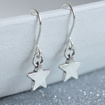 Silver Plated Star Earrings, 10 of 12