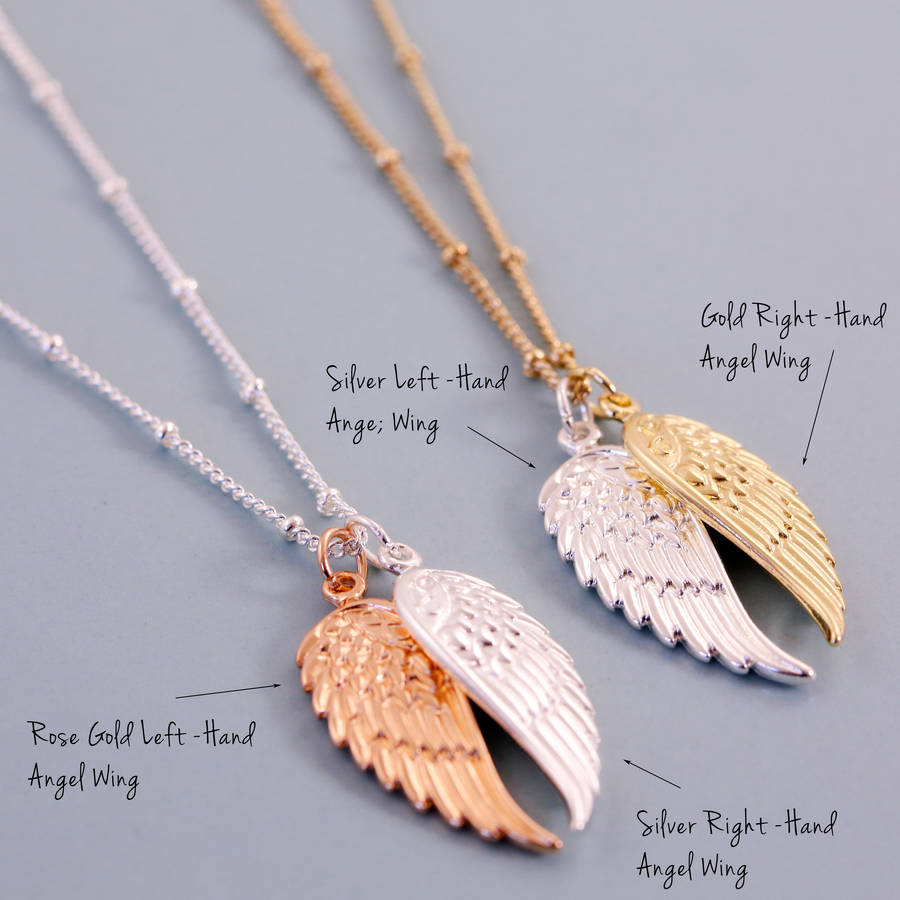 design your own angel wing necklace by j&s jewellery ...