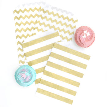 Gold Print Patterned Paper Bags, 2 of 11