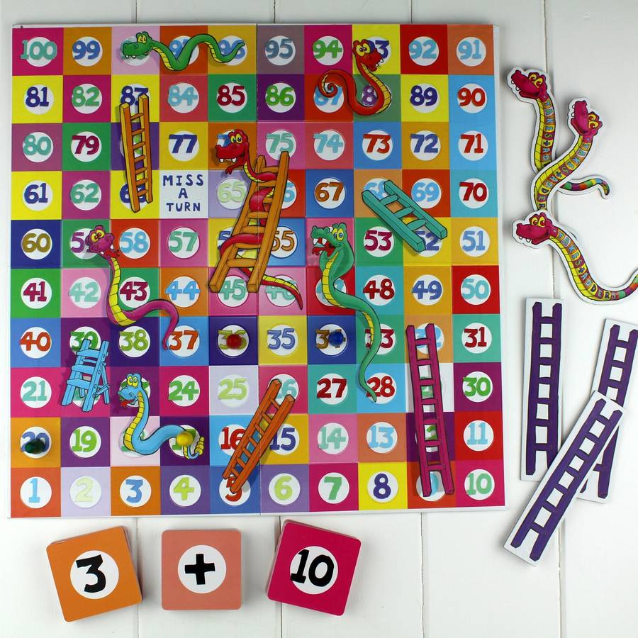 Takes And Adders Snakes And Ladders By Nest | notonthehighstreet.com